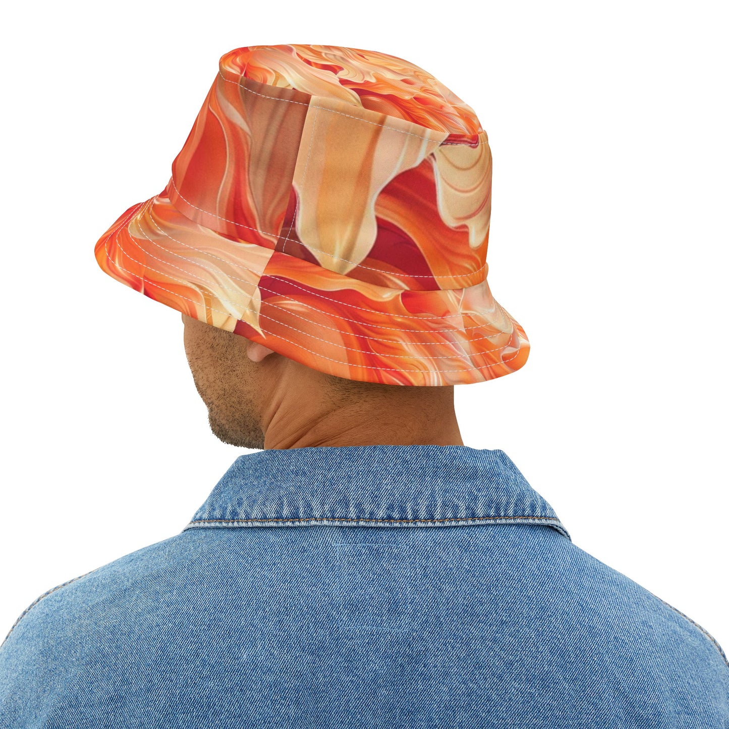 Bucket Hat (AOP) Orange Floral 2