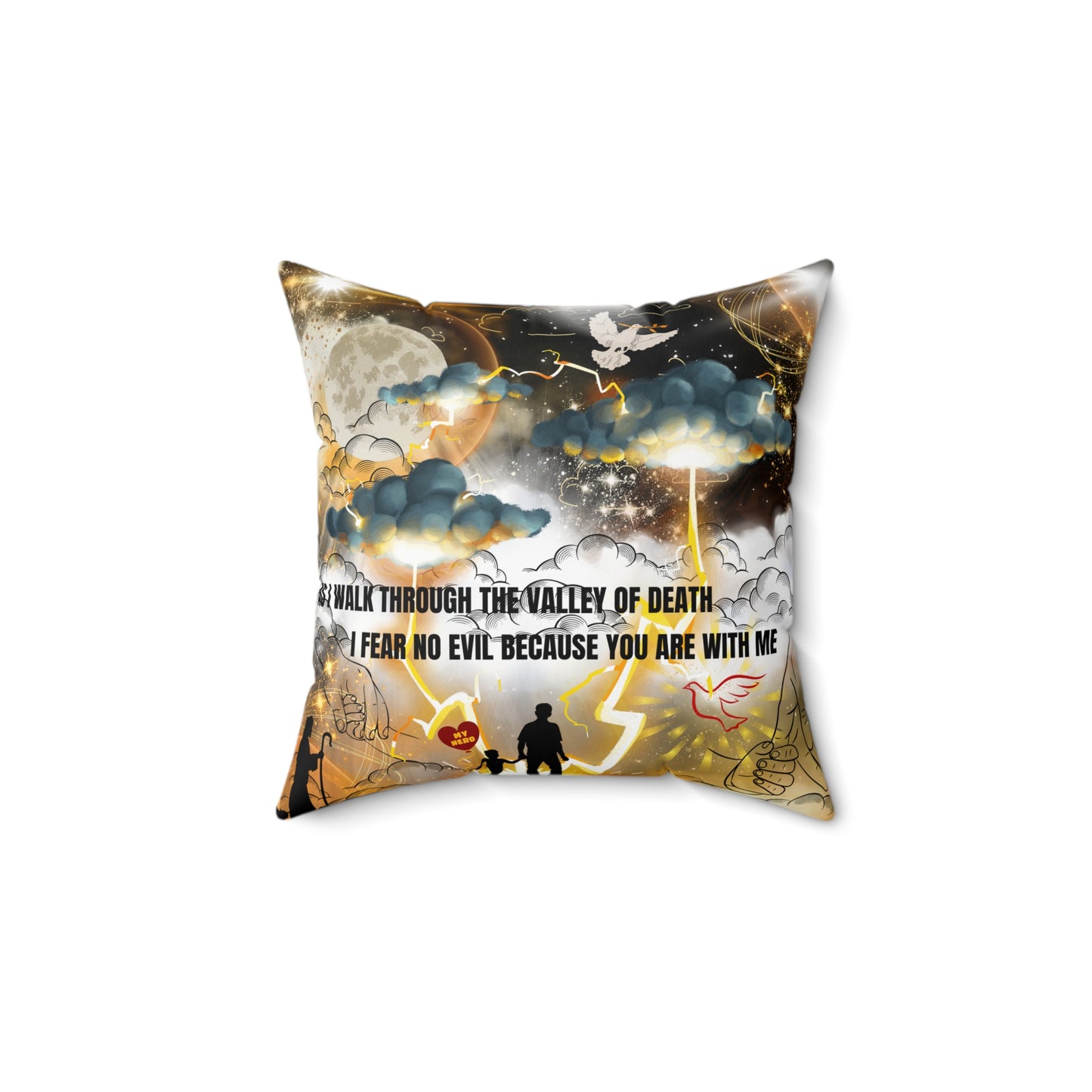 I Fear No Evil Spun Polyester Square Pillow