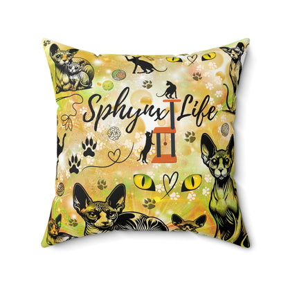 Sphynx Spun Polyester Square Pillow