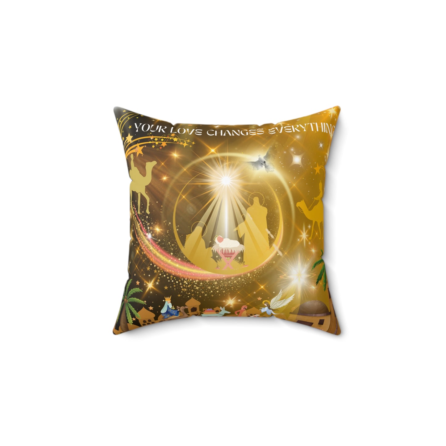 Your Love Changes Everything Spun Polyester Square Pillow