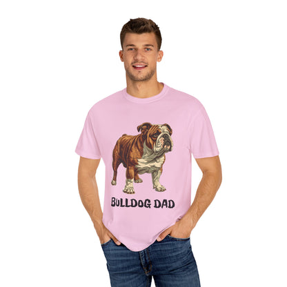 English Bulldog Dad Unisex Garment-Dyed T-shirt