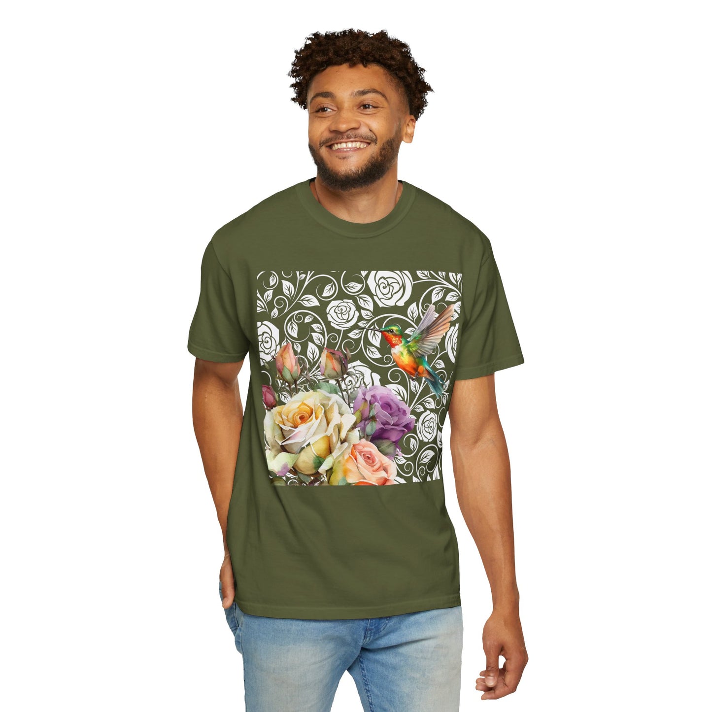 Hummingbird 2 Unisex Garment-Dyed T-shirt