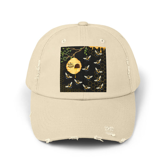 Bee Kind Unisex Distressed Cap