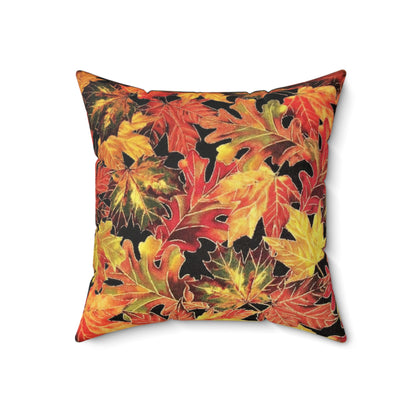 Spun Polyester Square Pillow Fall Leaves