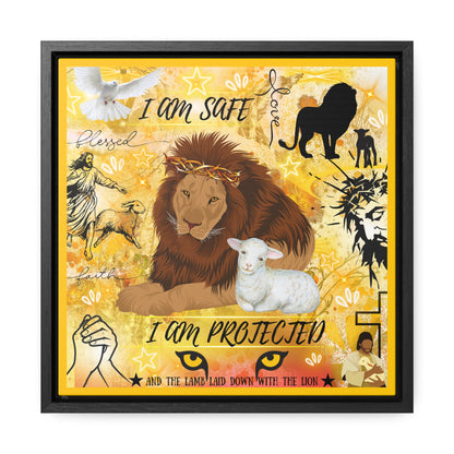 I Am Safe Gallery Canvas Wraps, Square Frame