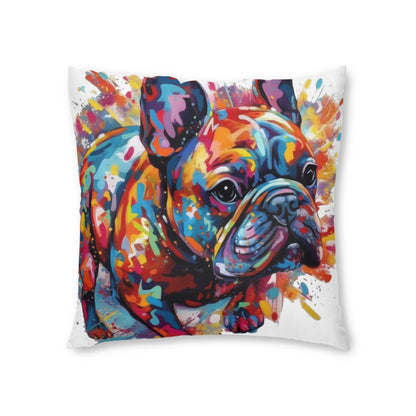 Tufted Floor Pillow, Square Frenchie 3