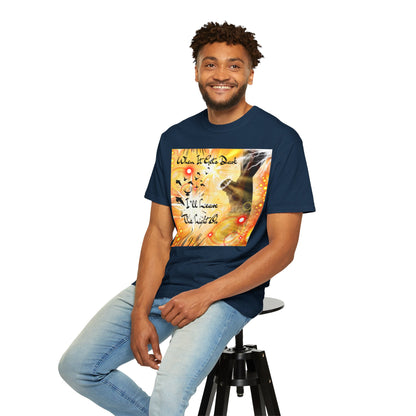 Leave The Light On Unisex Garment-Dyed T-shirt