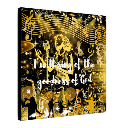I Will Sing - Inspirational Canvas Wall Art, Music Decor, Home Office Inspiration, Gift for Musicians, Religious Gift, Wall Decoration