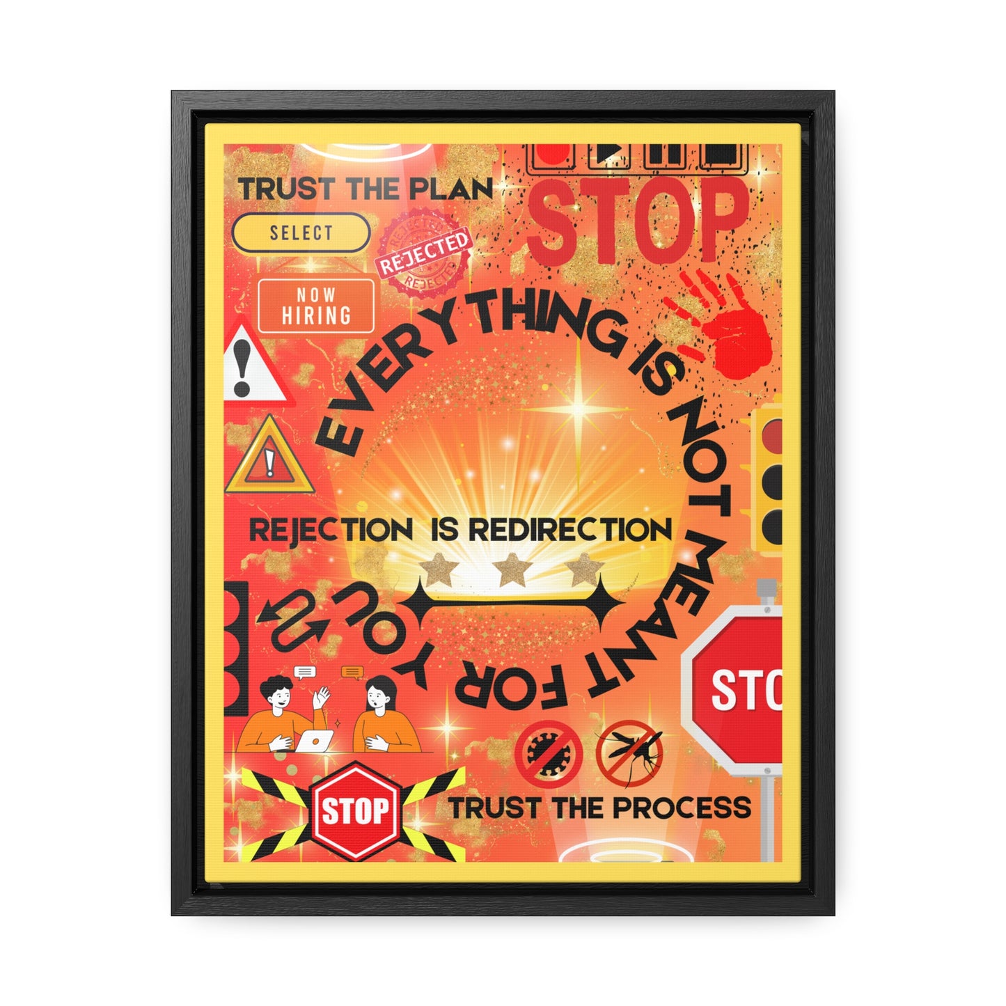 Rejection is Redirection Canvas Wall Art