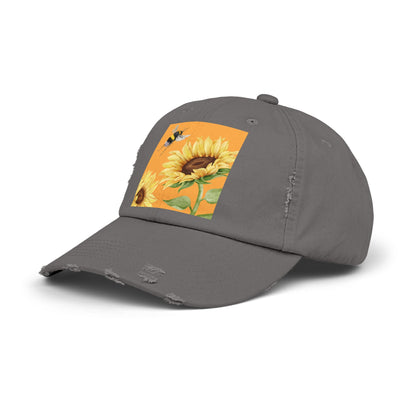 Bee Unisex Distressed Cap