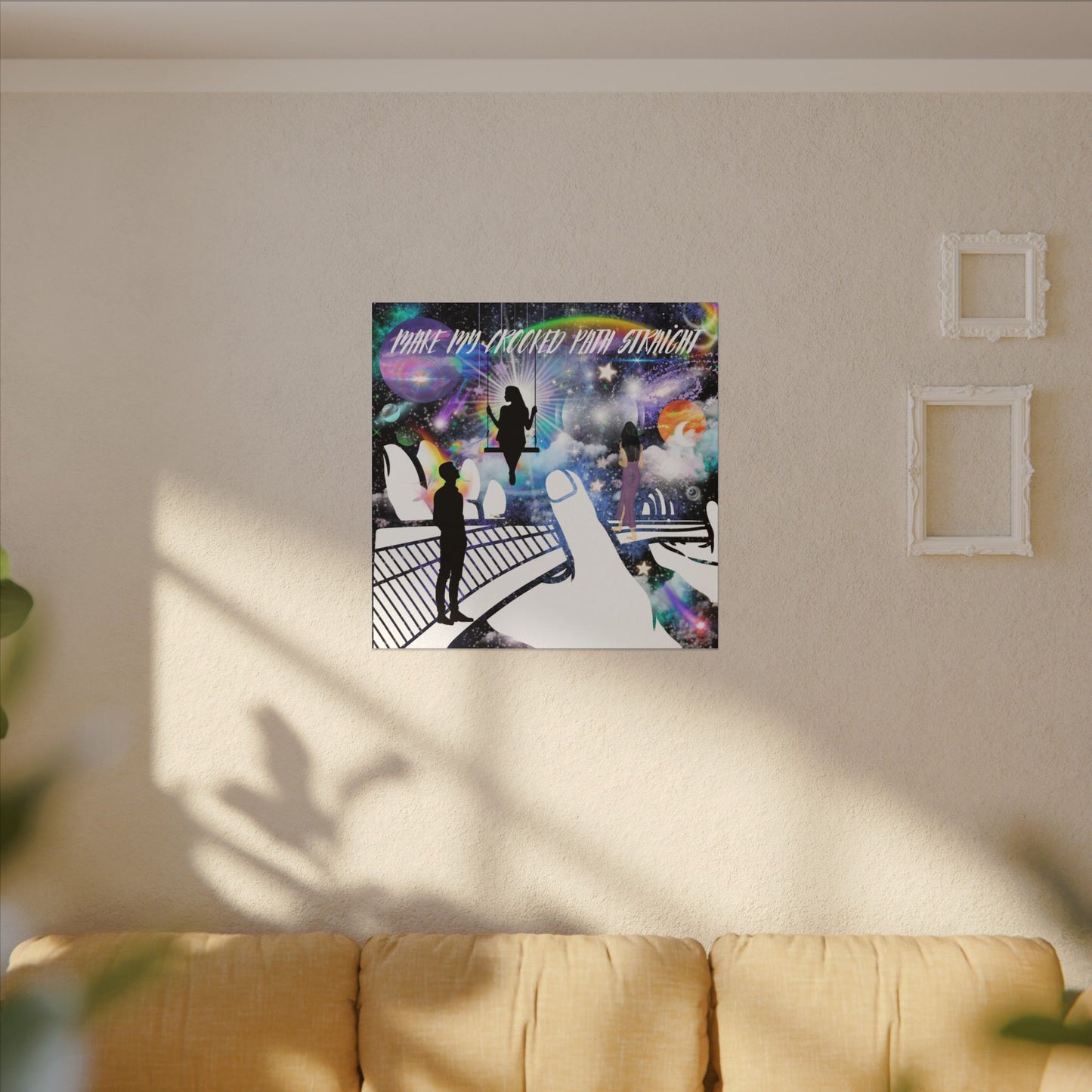 In His Hands - Cosmic Wall Art Canvas Print, Home Decor, Inspirational Decor, Galaxy Artwork, Unique Gift for Space Lovers, Abstract Art