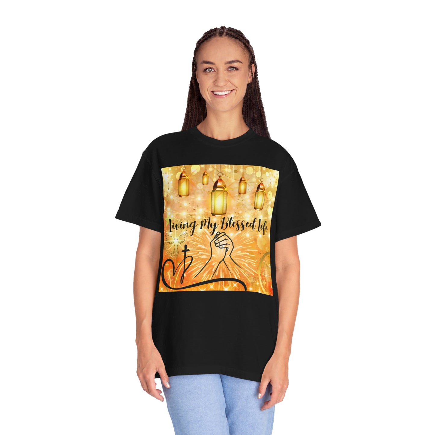 Living My Blessed Life Unisex Garment-Dyed T-shirt