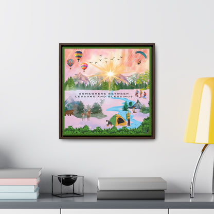 Somewhere Between Lessons And Blessings Canvas Wall Art