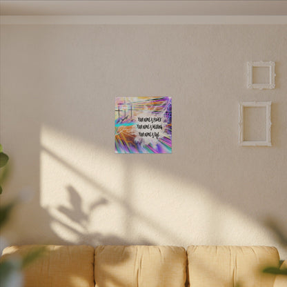 Your Name - Inspirational Wall Art Canvas, Motivational Home Decor, Faith-Based Gift, Religious Art for Home, Modern Canvas Print, Uplifting Artwork