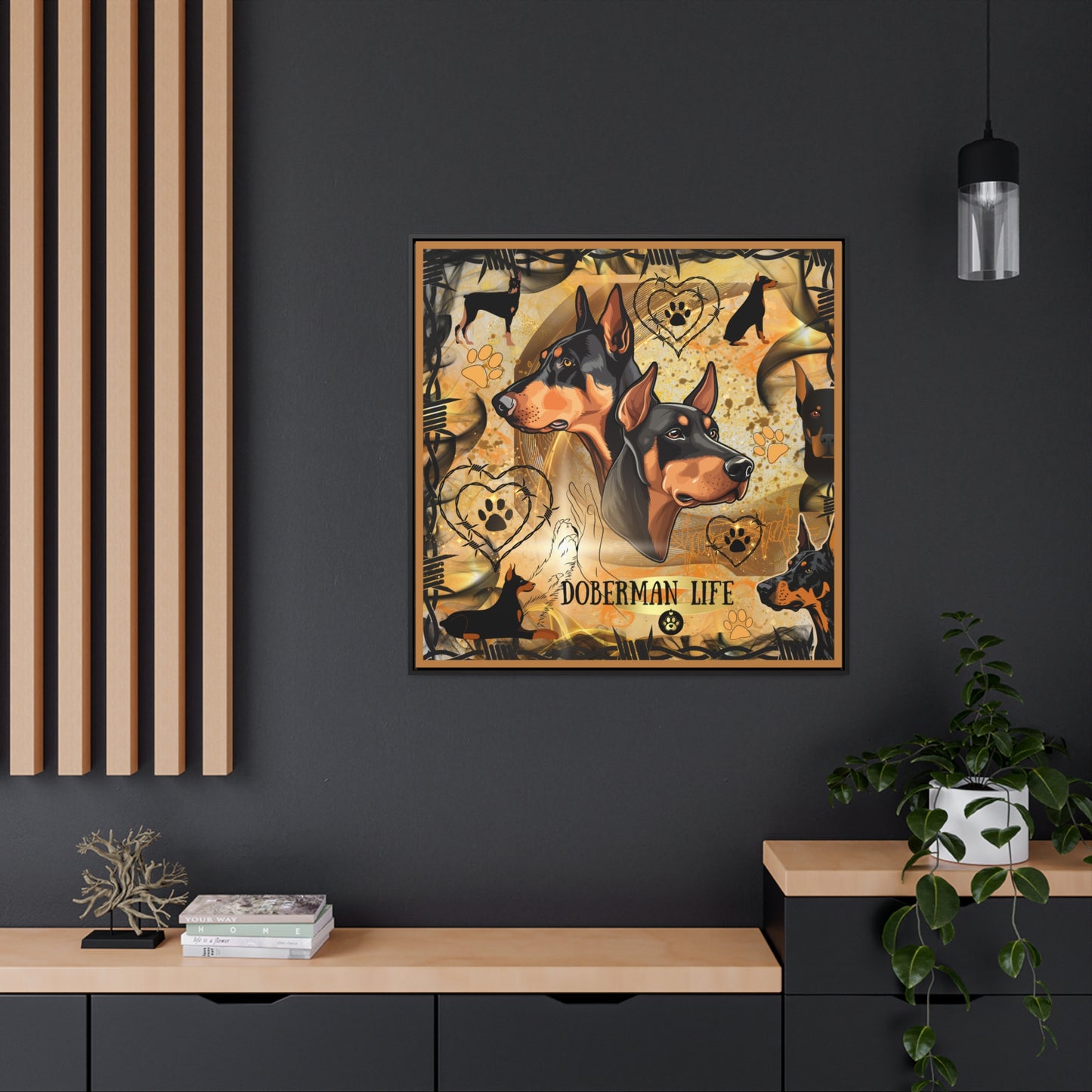 Doberman Life Canvas Wall Art