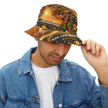 God Can Move Mountains Bucket Hat (AOP)