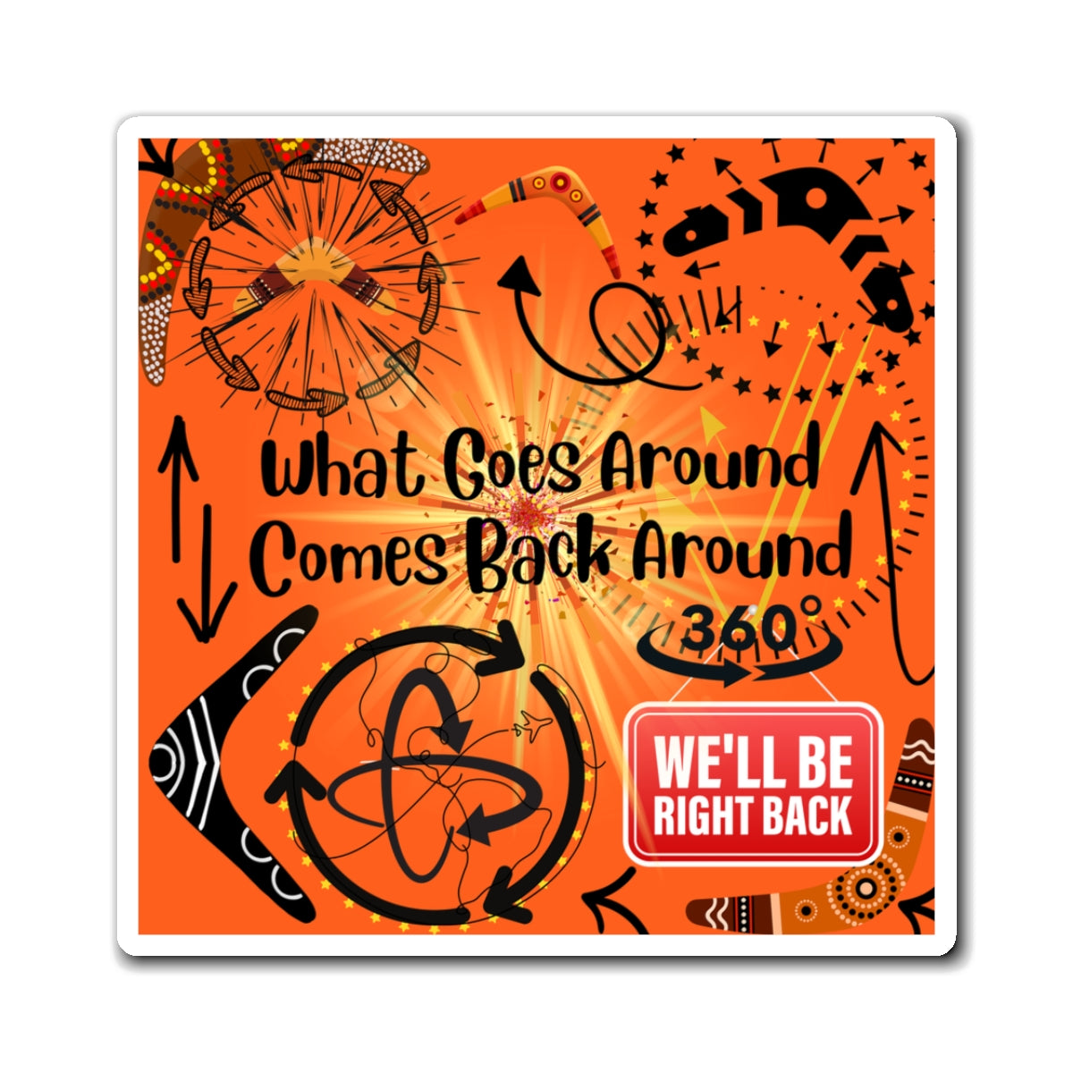 What Goes Around Comes Back Around Magnets