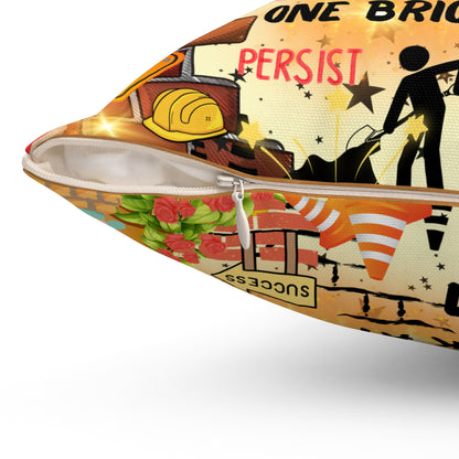 Building My Empire Spun Polyester Square Pillow