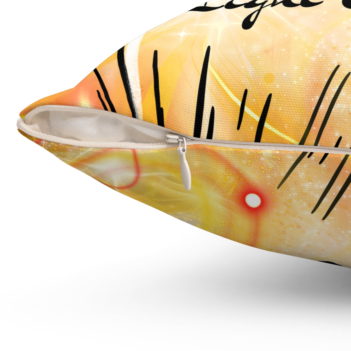 Leave The Light On Spun Polyester Square Pillow