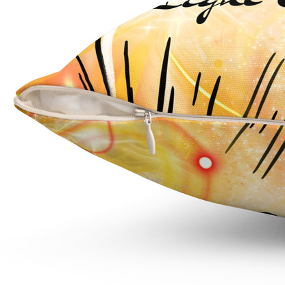 Leave The Light On Spun Polyester Square Pillow