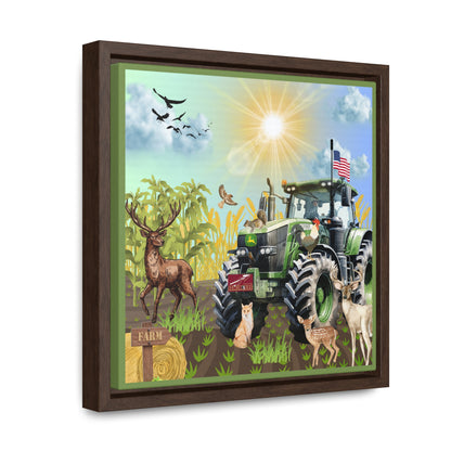 Farming In Florida Seminoles Gallery Canvas Wraps, Square Frame