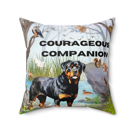 Courageous Companion Spun Polyester Square Pillow