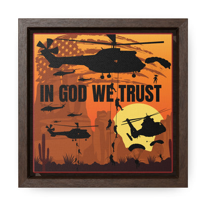 In God We Trust Gallery Canvas Wraps, Square Frame