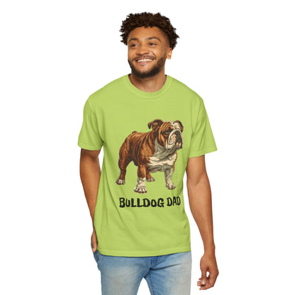 English Bulldog Dad Unisex Garment-Dyed T-shirt