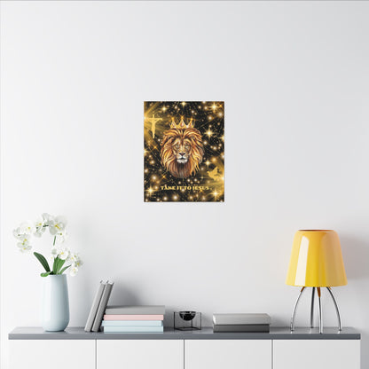 Take It To Jesus- Majestic Lion Canvas Print, Spiritual Wall Art, Take It To Jesus Decor, Faithful Home Decoration, Christian Gift for All Occasions