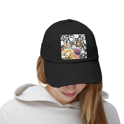 Hummingbird 2 Unisex Distressed Cap