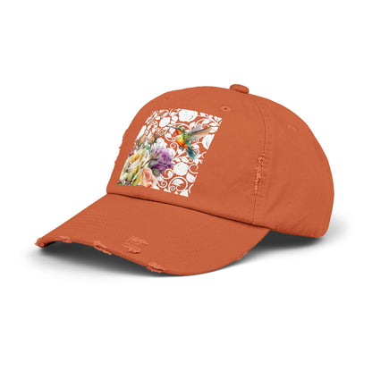 Hummingbird 2 Unisex Distressed Cap