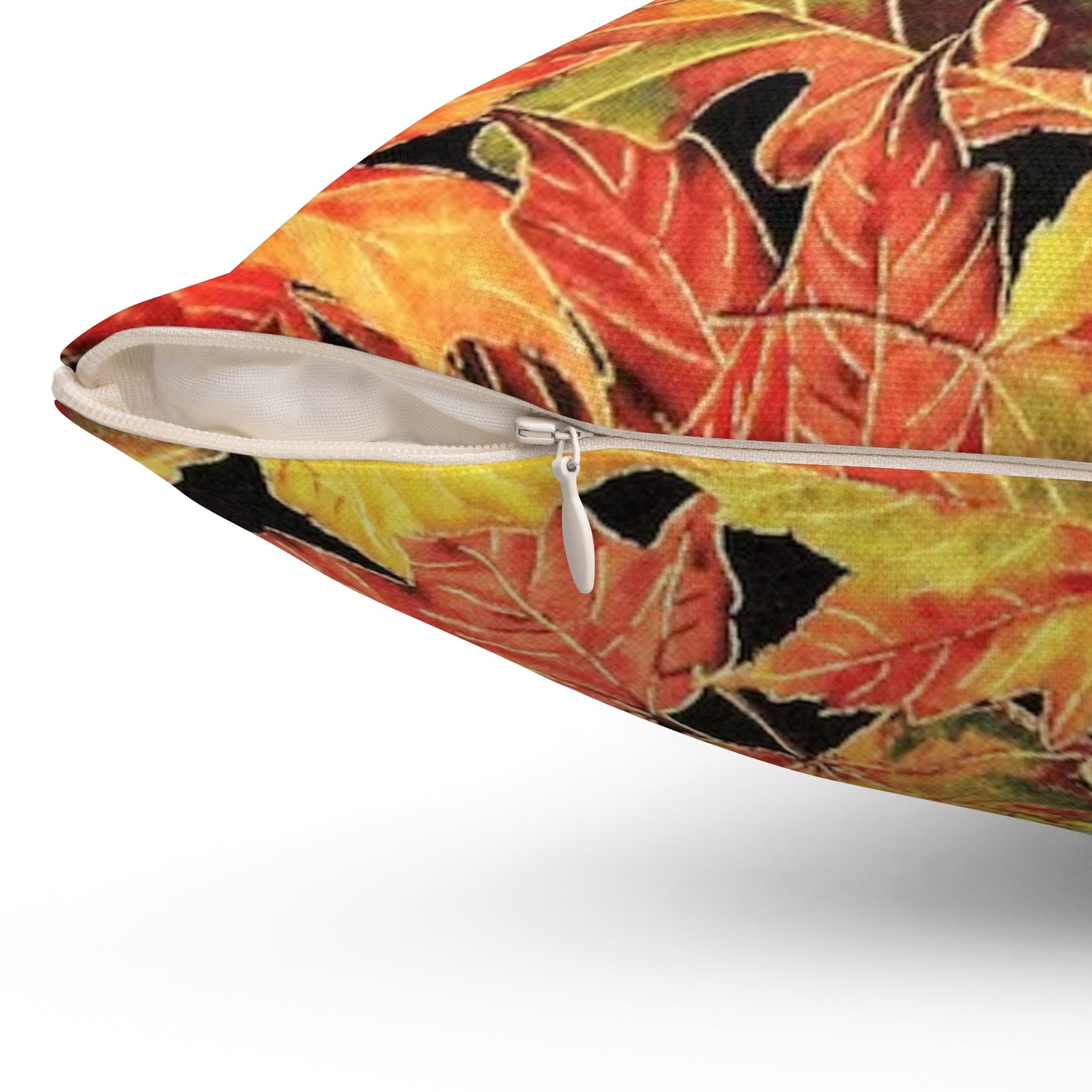 Spun Polyester Square Pillow Fall Leaves