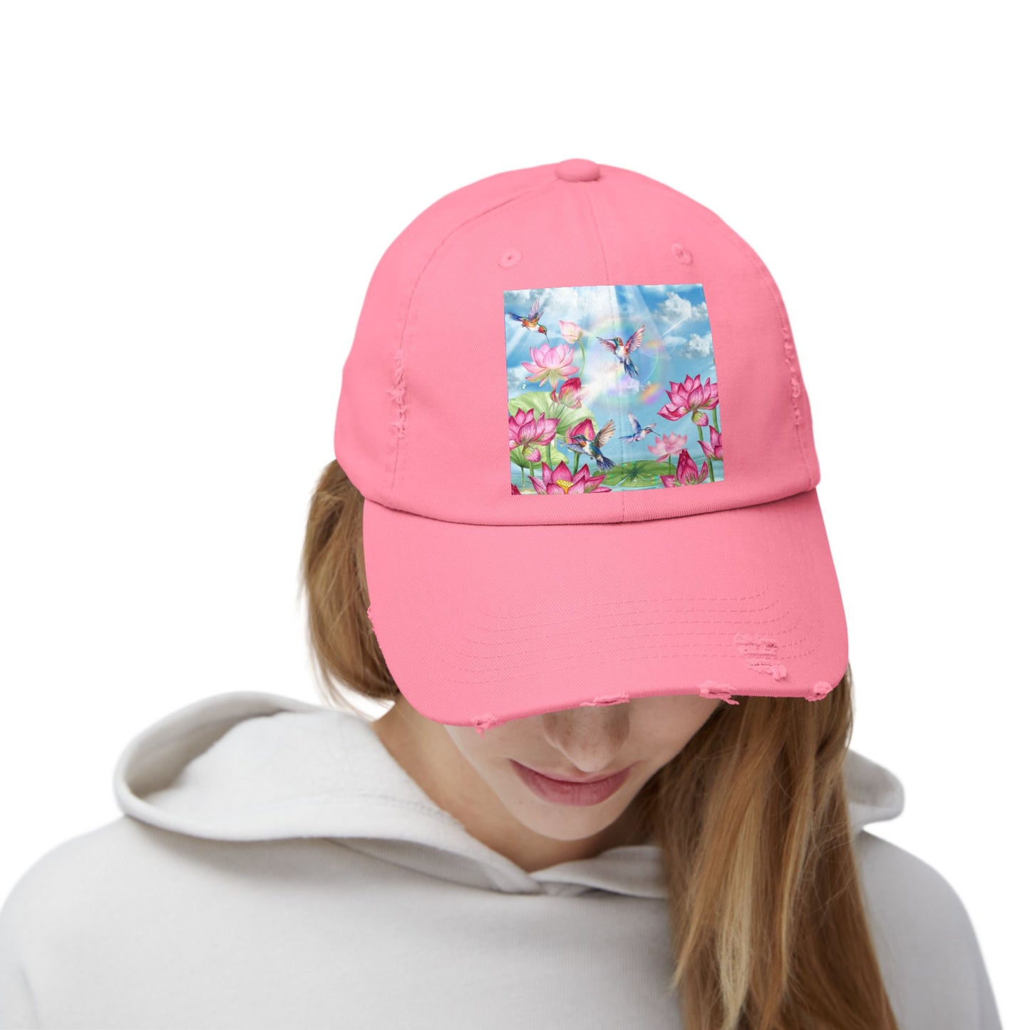 Sipping On Sunshine Unisex Distressed Cap