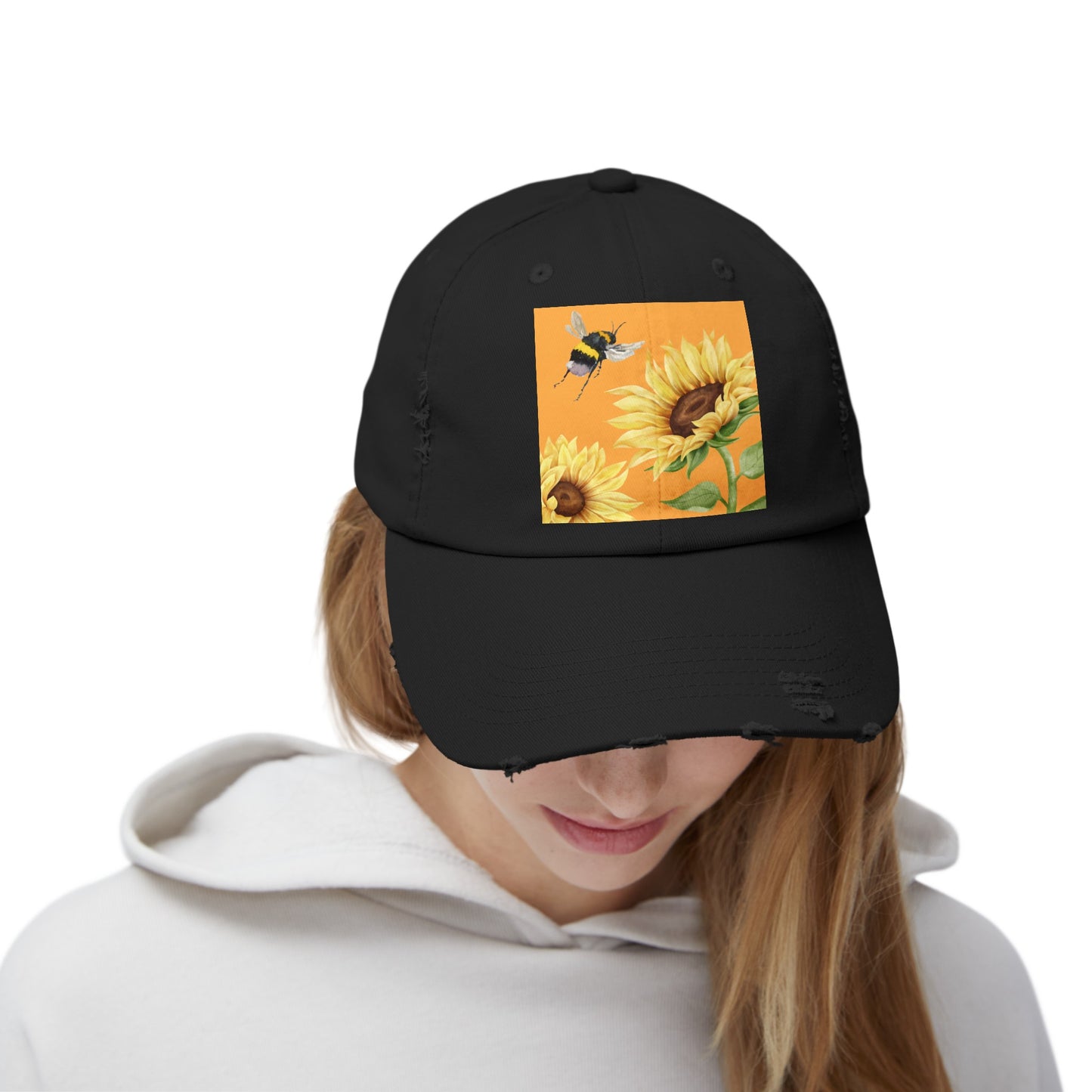 Bee Unisex Distressed Cap