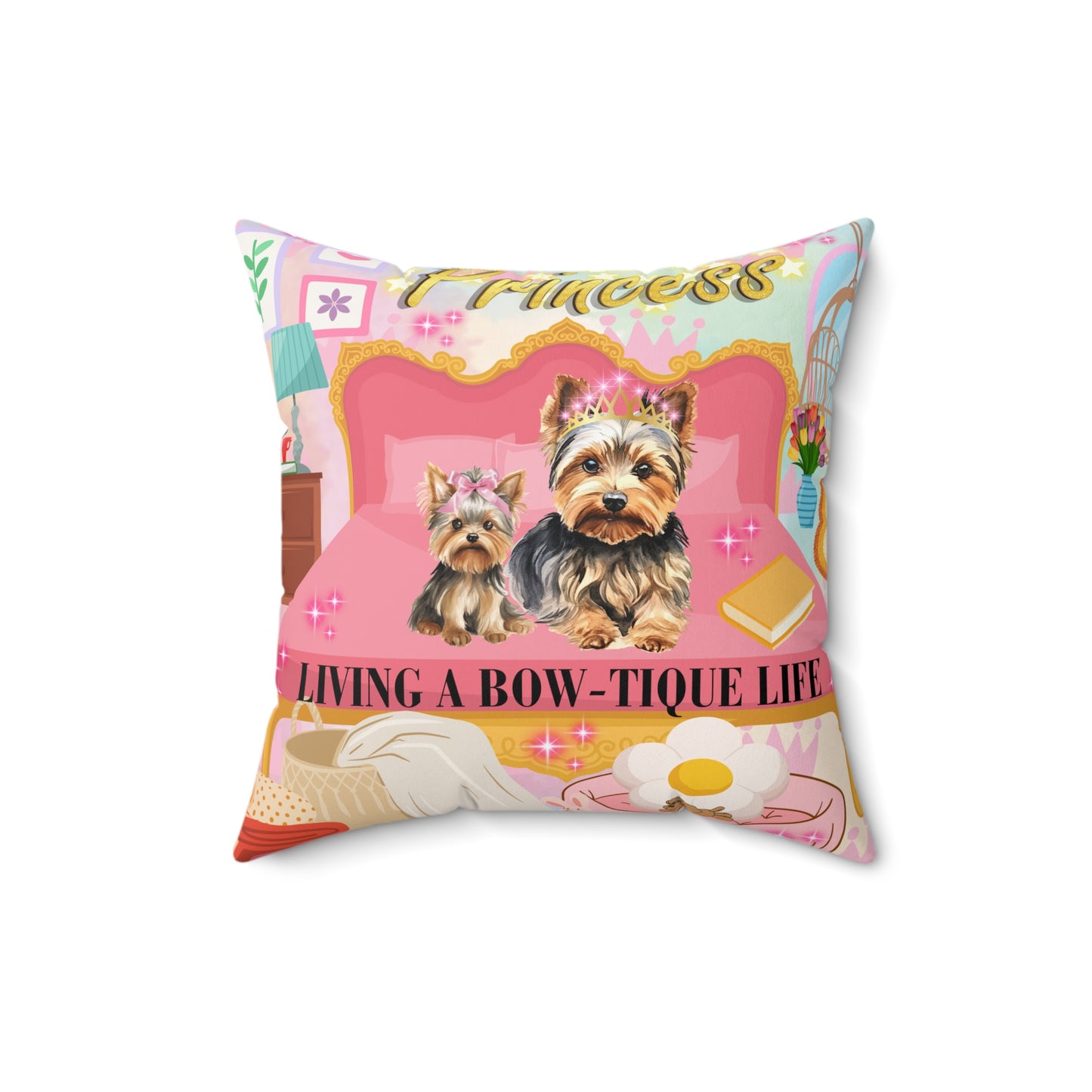 Bow-Tique Life Spun Polyester Square Pillow