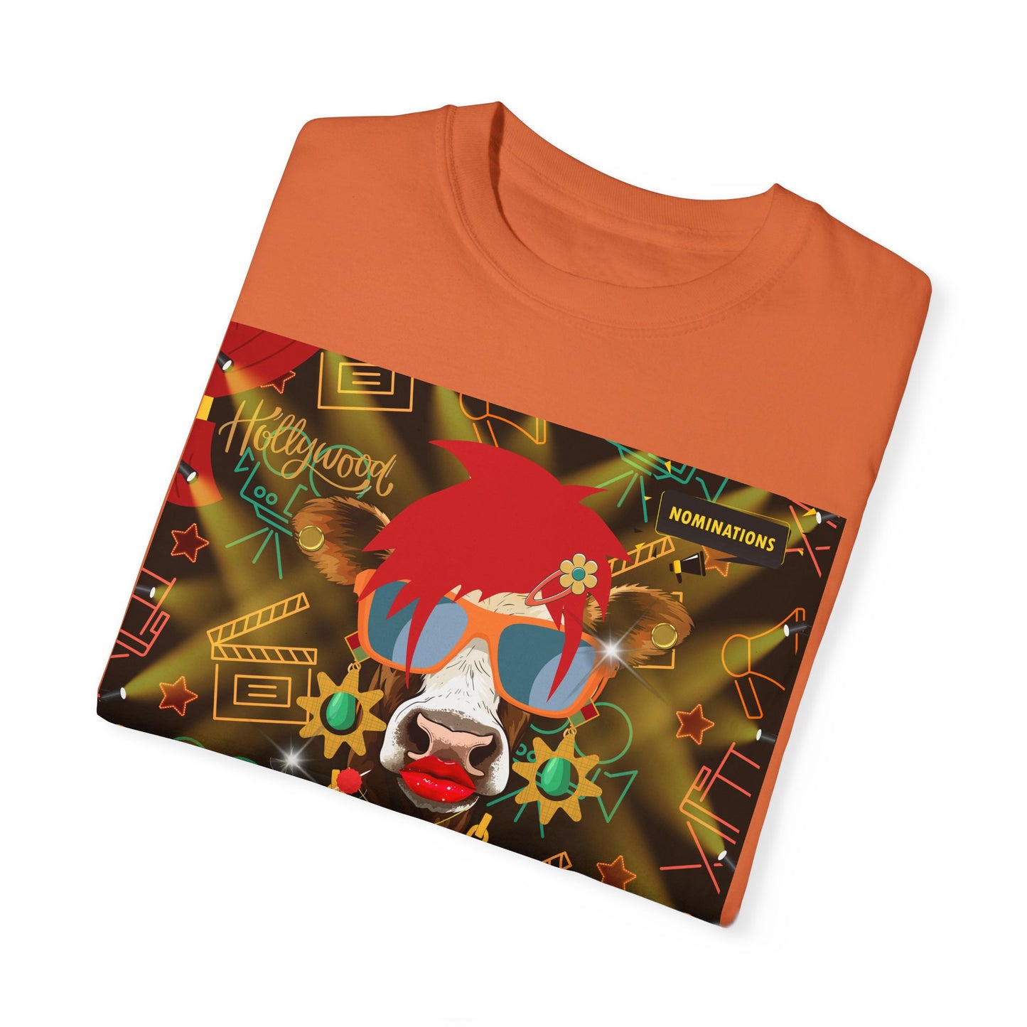 Udderly Glamorous Moo-vie Star Unisex Garment-Dyed T-shirt