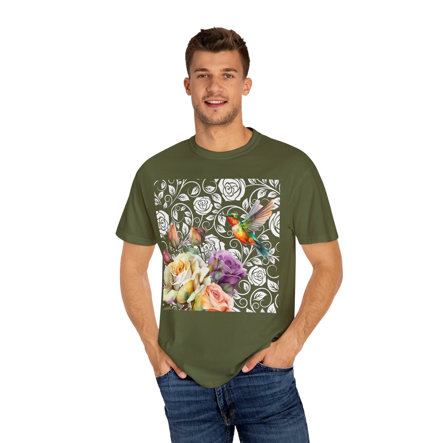 Hummingbird 2 Unisex Garment-Dyed T-shirt