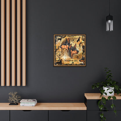 Doberman Life Canvas Wall Art