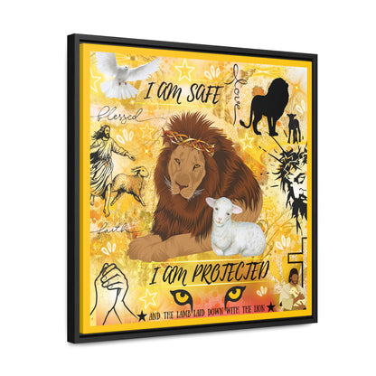 I Am Safe Gallery Canvas Wraps, Square Frame