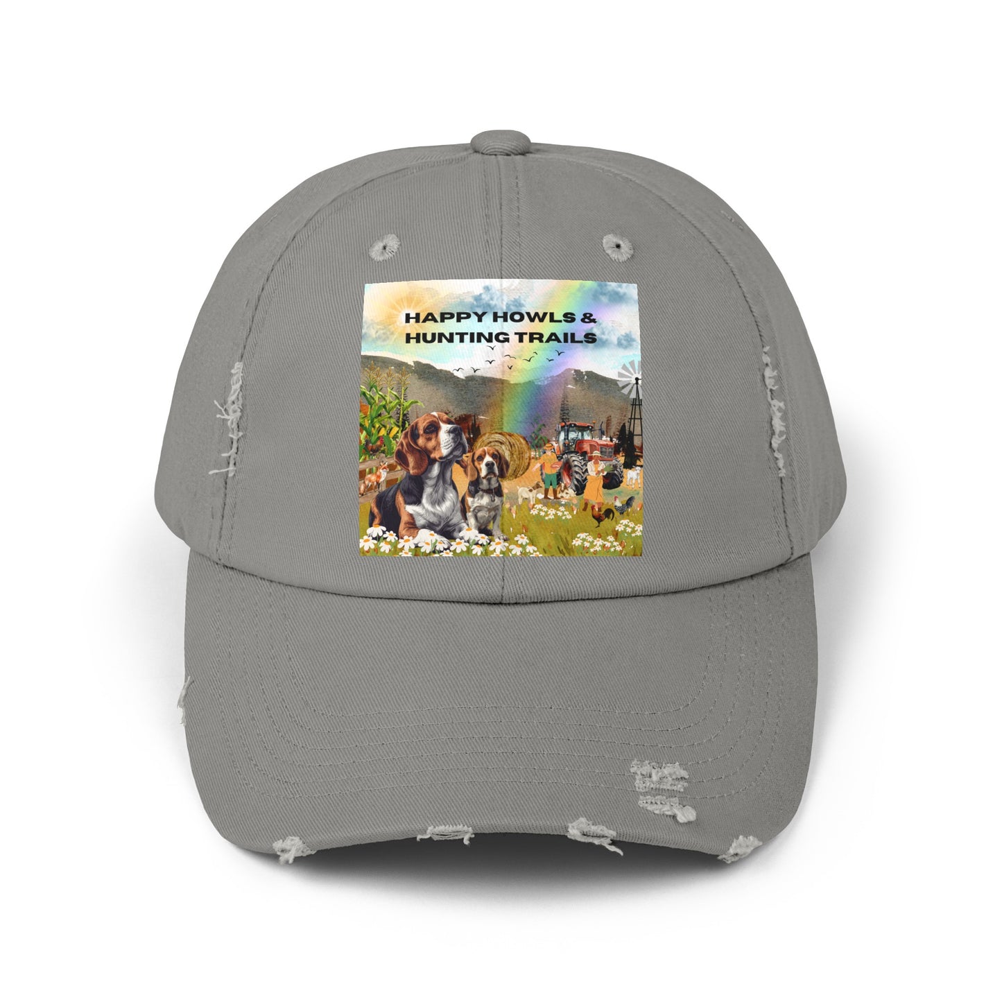 Happy Howls Unisex Distressed Cap