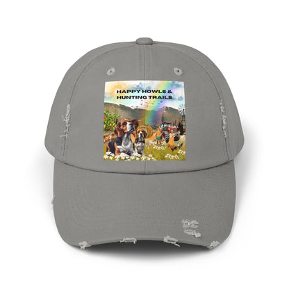 Happy Howls Unisex Distressed Cap