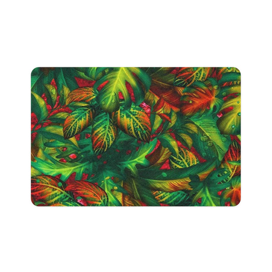 Pet Food Mat (12x18) Leaves 2