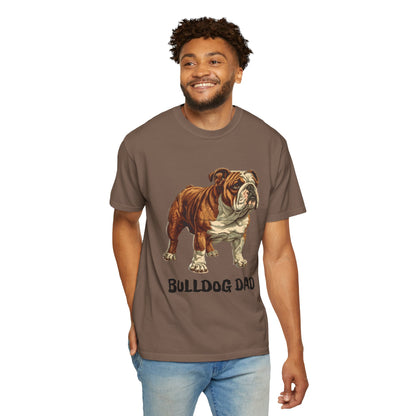 English Bulldog Dad Unisex Garment-Dyed T-shirt