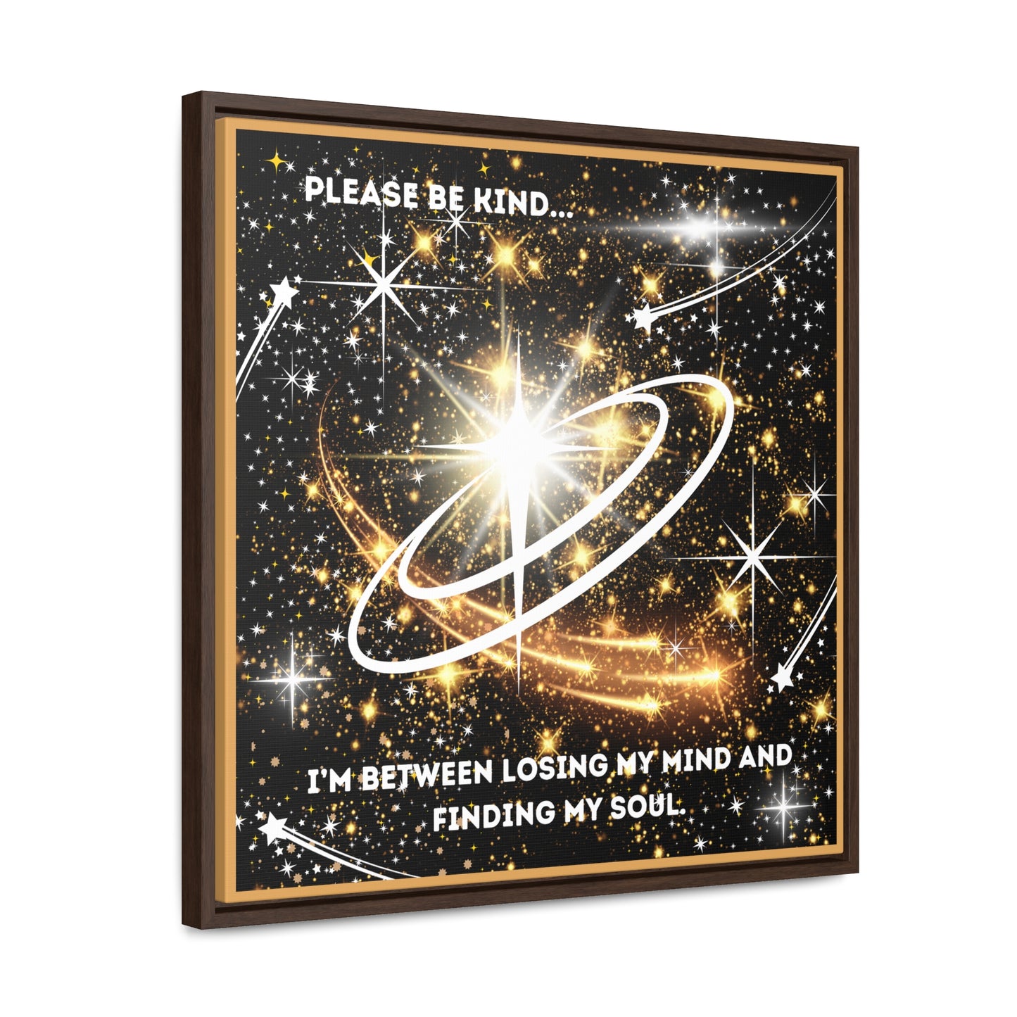 Please Be Kind I'm Between Losing My Mind And Finding My Soul Canvas Wall Art