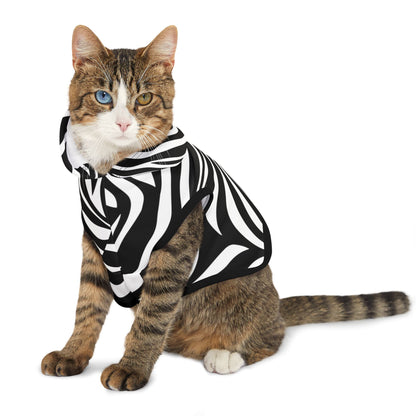 Pet Hoodie Zebra Black