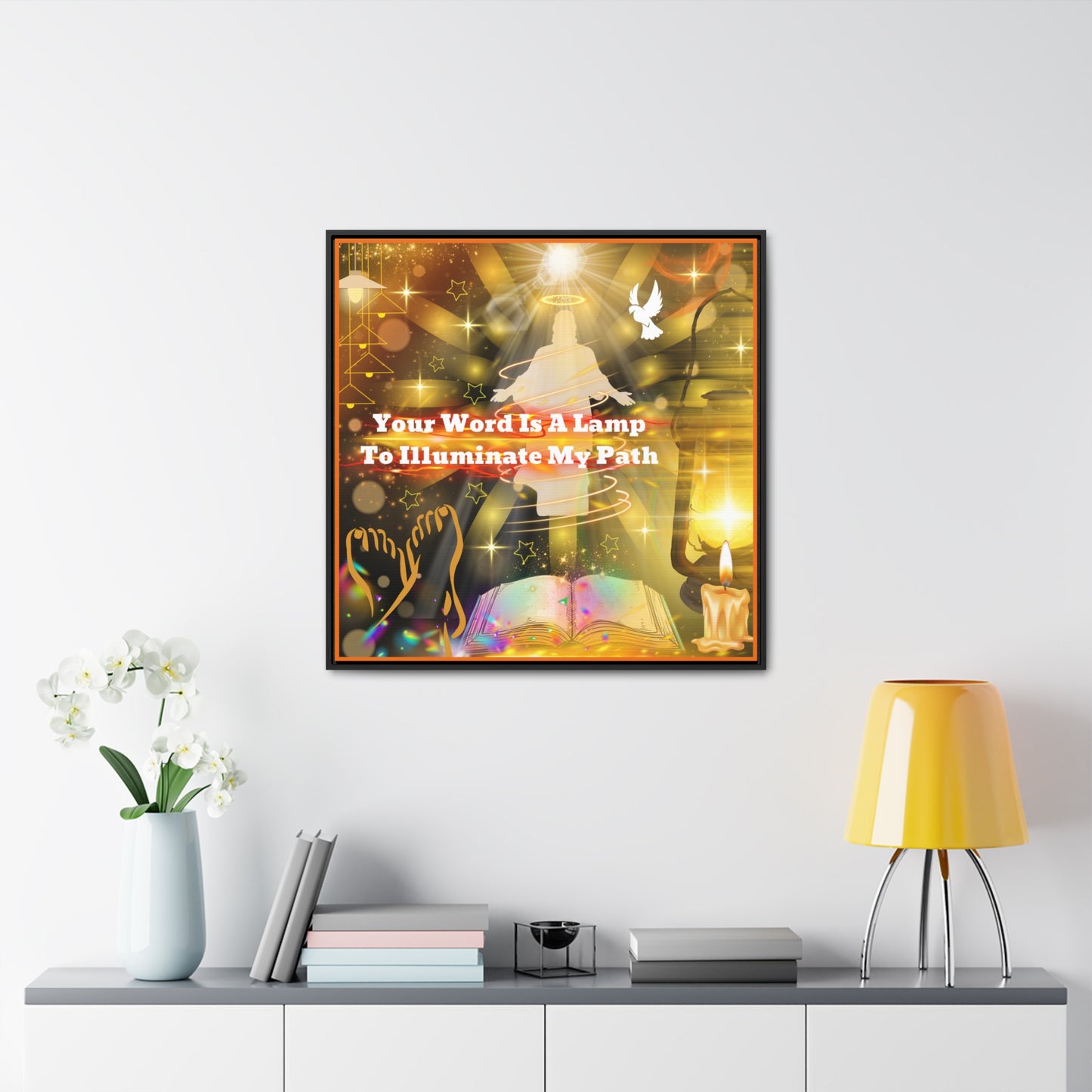 Your Word Gallery Canvas Wraps, Square Frame