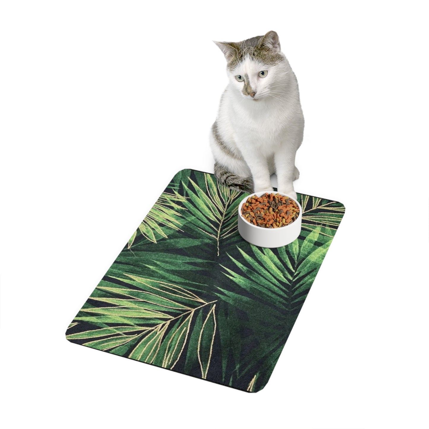 Pet Food Mat (12x18) Leaves