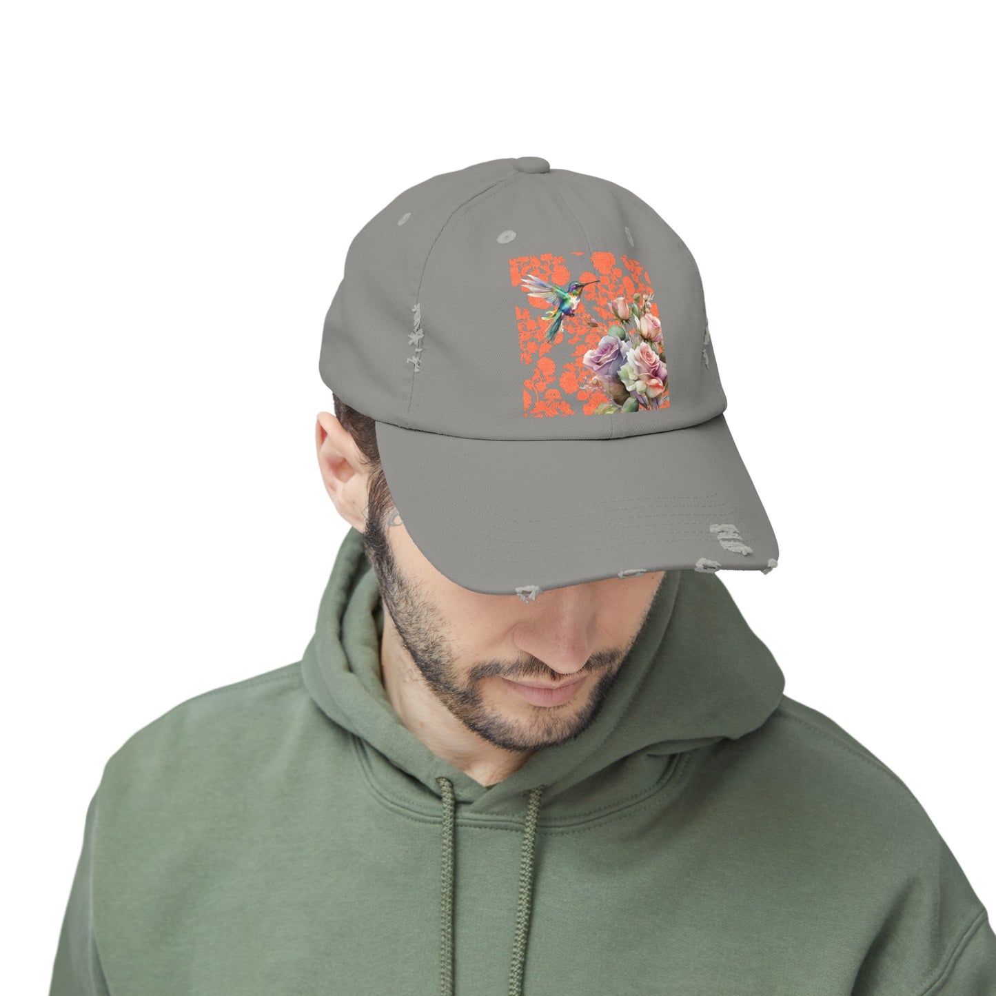 Hummingbird 1 Unisex Distressed Cap