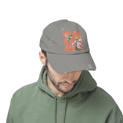 Hummingbird 1 Unisex Distressed Cap