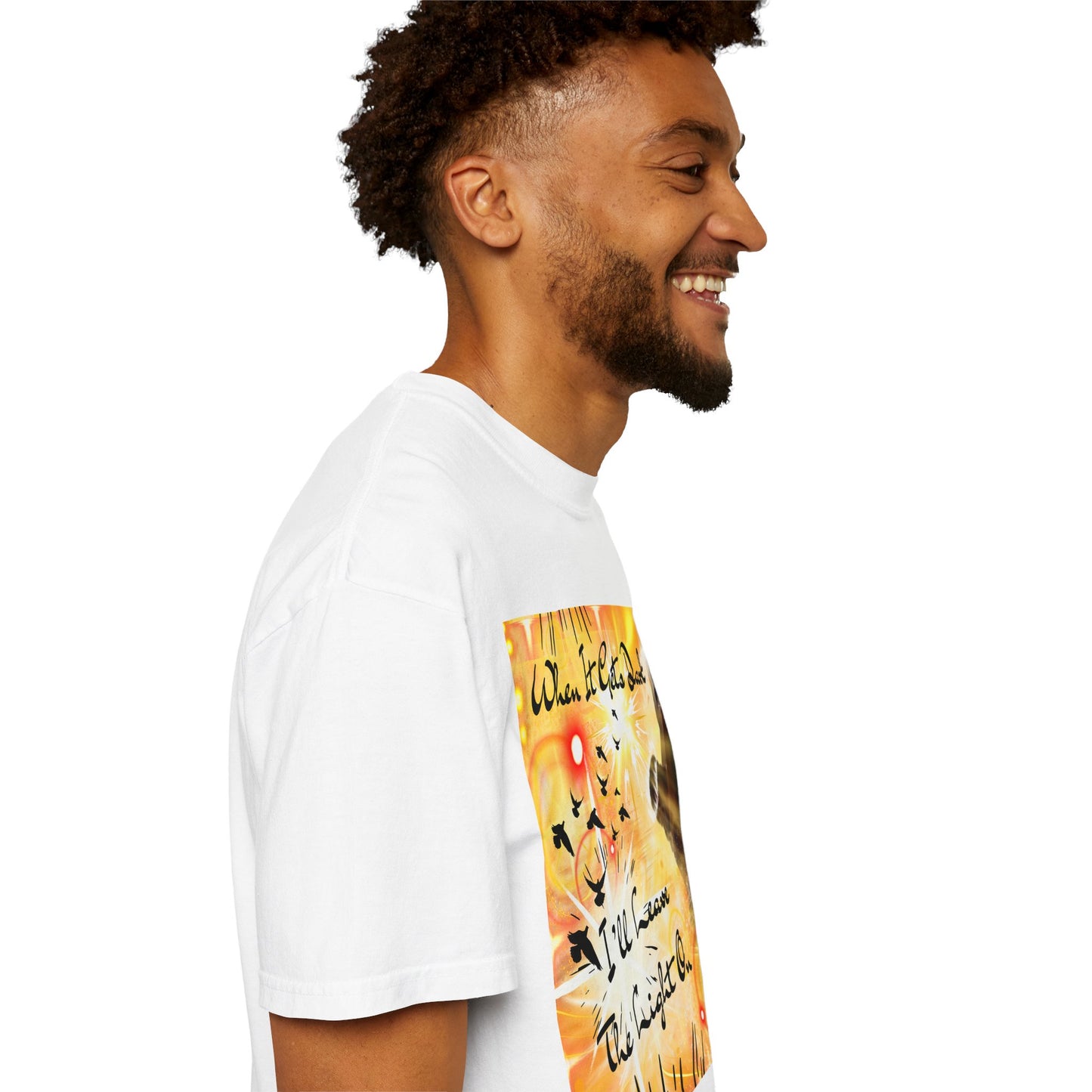 Leave The Light On Unisex Garment-Dyed T-shirt